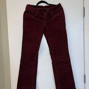 J. Crew Maroon Corduroy Pants 28S - Favorite Fit